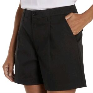 Banana Republic Women's Pleated Front Chino Shorts Black Size 10 Stretch NWT